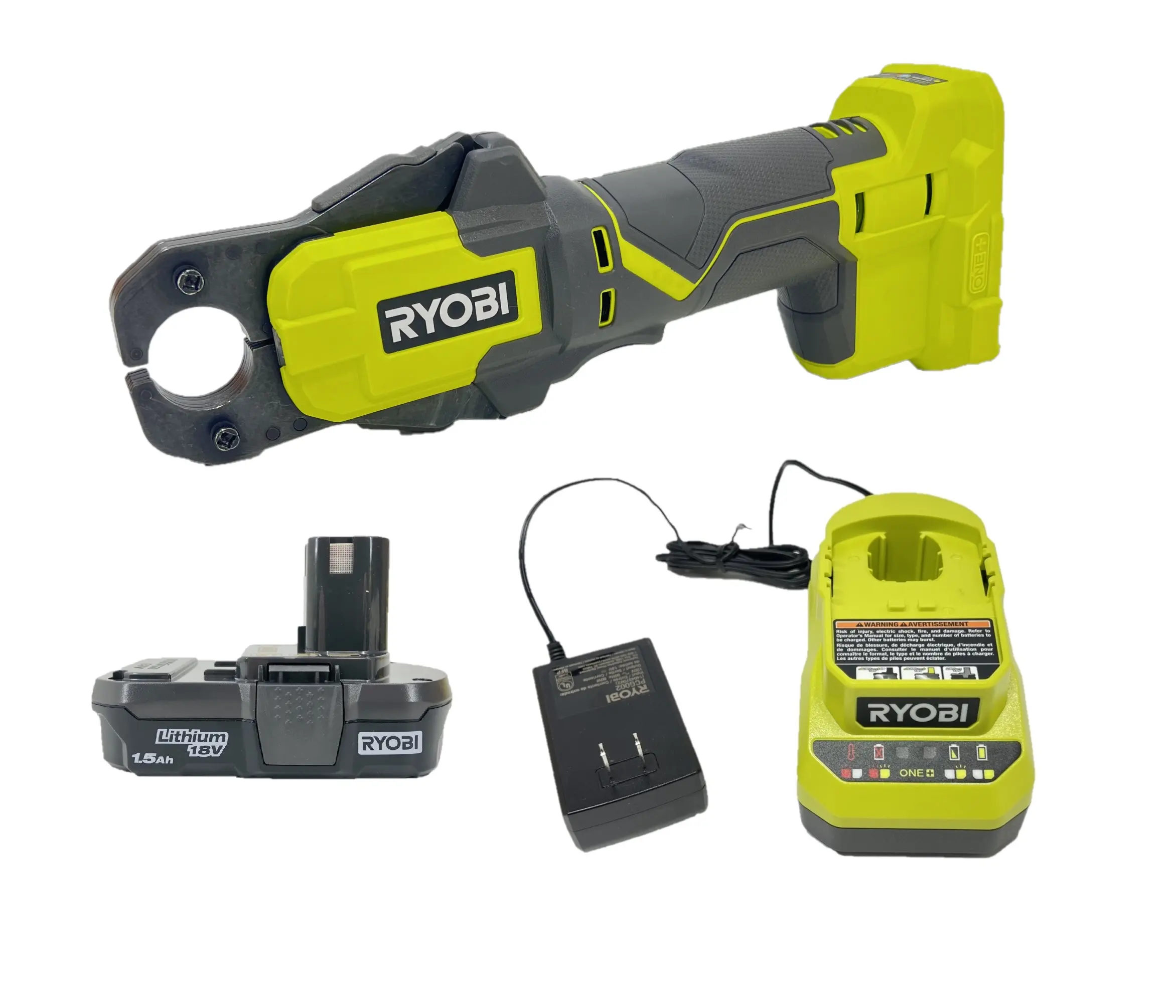 Ryobi 18 Volt Cordless PEX Crimp Ring Press Tool P661 with Battery and Charger