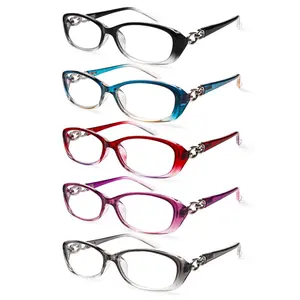 ZOECENT Fashion Women's Reading Glasses with Blue Light Blocking Spring Hinges Reader +1.5 +1.75 +2.0 +2.0