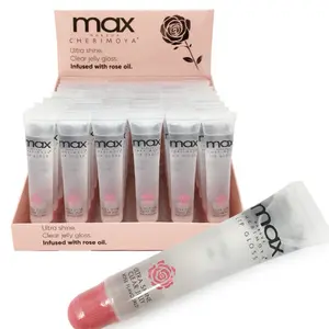 Max Cherimoya Rose Clear Jelly Lip Gloss Glossy