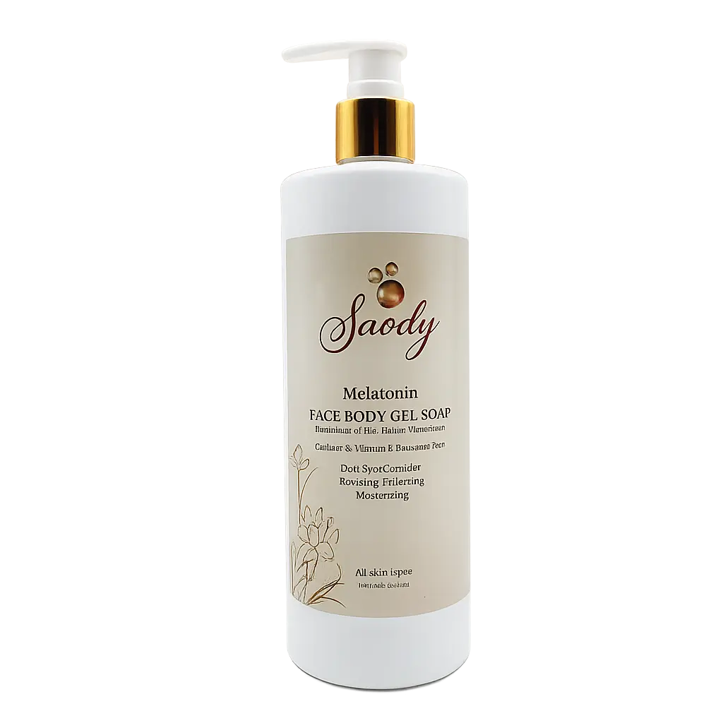 Saody Melatonin Body Care Liquid Soap - Lavender Aromatherapy Calming Night Shower Gel, Gentle, Aluminum-Free, Alcohol-Free, Glycerin-Infused, Moisturizing Sleep Aid for Adults' Soft Skin (Bottle)