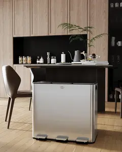 【Christmas Gift】14.5 Gallon 55 Liter Motion Sensor Touchless Automatic Opening Trash Can With Soft Close Lid Polished Oval Design Durable Cordless Quiet Close For Indoor Outdoor Use White