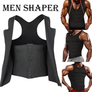 1/2/3/4 Pack Menswear Compression Shirt Body Shaper Black Sports Tank Top Tight Undershirt Tummy Control Girdle Shapewear Gym Outfit Spandex Adjustable Exercise Vest Dry Fit Active Breathable Smooth Garment Clothes Stretchy Belt Layer SpringStatements