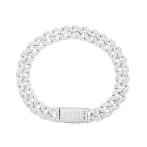 【#CZBHX0445】Flame Cuban Bracelet UCClYO  Copper Zircon Bracelet for Women Men Hip Hop Jewelry Gift summervibes