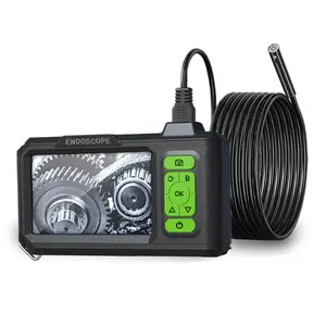 Industrial Endoscope, 5.5mm 1080P HD Digital Borescope Inspection Camera with 6 LED Lights, Car Inspection Tool with Semi-rigid Cable & 32GB Card