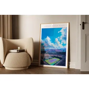 Poster Indian Wells - Artistic wall art on the Indian Wells tennis tournament - Gift idea for a tennis fan