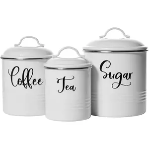 Storage Containers Set with Lids, Farmhouse  Kitchen Decor Rustic  Canisters