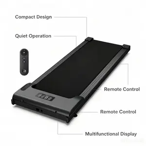 Tiltable treadmill, 300 pounds, portable home office walking pad, with remote control, convenient and practical, can be placed under the desk as a compact walking pad