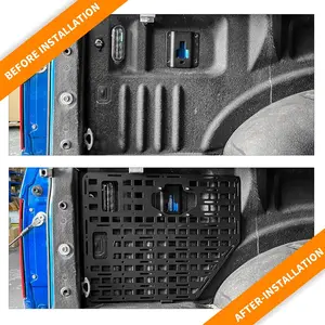 Side Bed Molle Panel Rack System Cargo Storage Organizer Compatible with 2015-2022 Ford F150 2pcs, Black