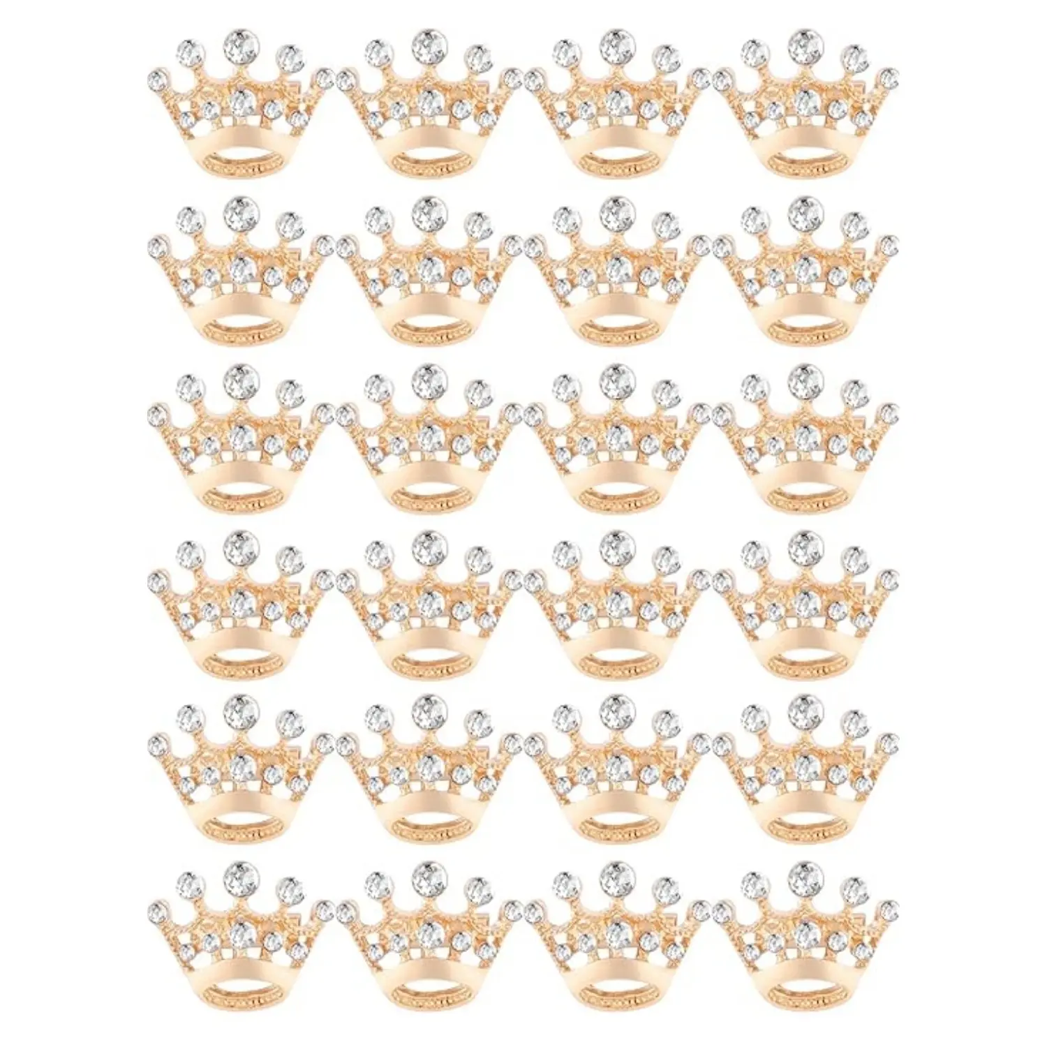 24Pcs Small Crown Brooch pins for women fashion Rhinestone Gold-plated-color Silver-plated-color Crown Brooch for men - Home Improvement.