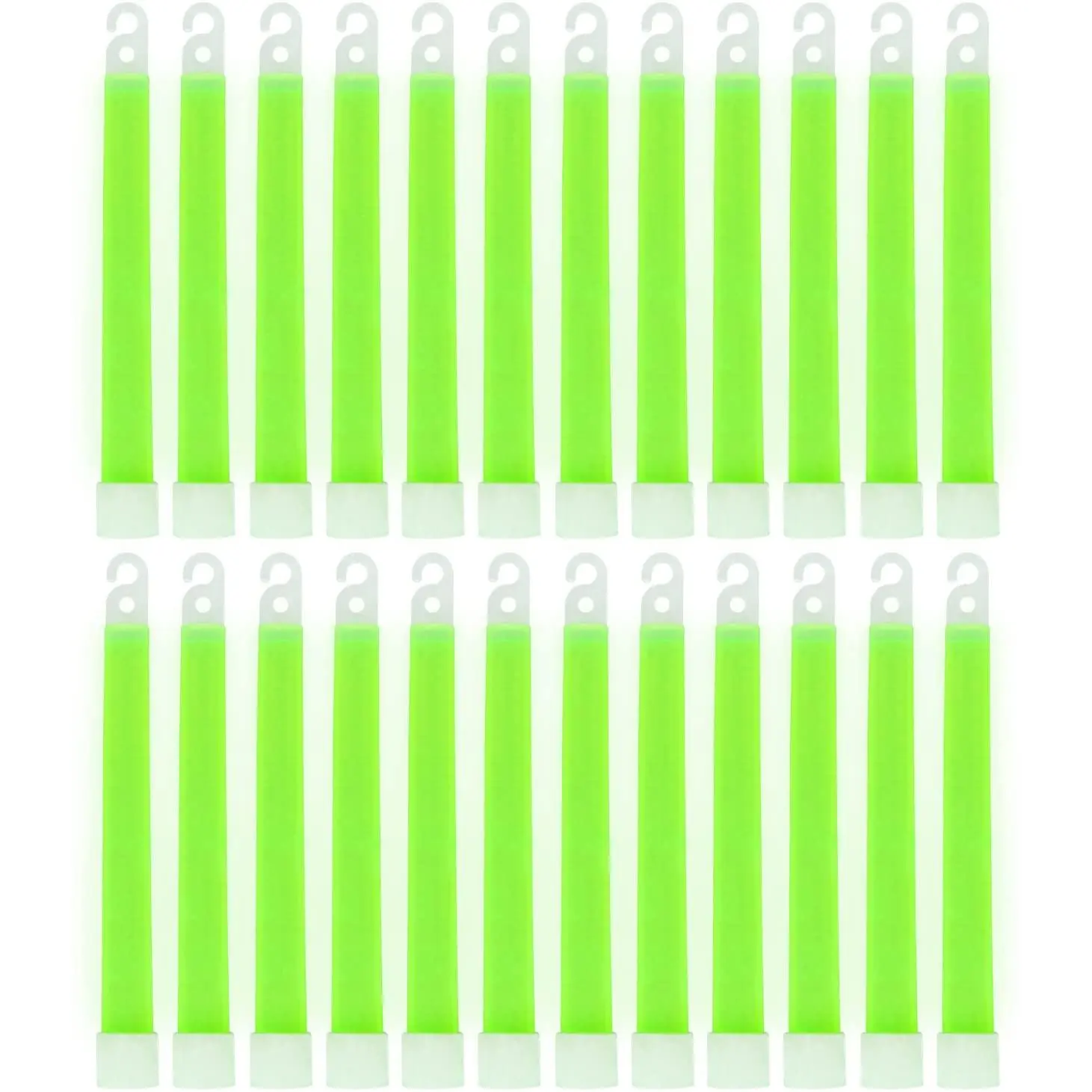 MediTac Green Glow Stick - Bright 6" Snap Sticks With 12 Hour Duration