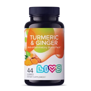 LIVS Turmeric & Ginger Gummies for Women & Men – Orange Flavor, 60 Count, Joint, Immune & Digestive Support, Gluten Free, with Black Pepper for Better Absorption