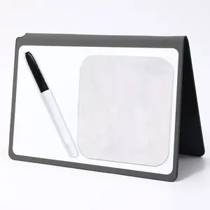 A5 Reusable Whiteboard Notebook, 1 Count Portable Weekly Planner Notebook with Marker & Cloth, Office Stationery & Supplies for Home School Office, Chalkboard