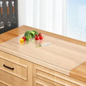 Large Acrylic Cutting Board with Counter Lip,30 x 20 Inch Clear Cutting Board for Kitchen Countertop, Non Slip-Protector Cover Shatter Resistant for Home Restaurant Kitchen Sink Stove