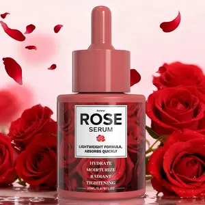 With Rose Extract&Niacinamide, Rose Glow Serum Perfect For Moisturizing, Lifting, Hydrating, Brightening, Firming Face, For Light Beige Skin, For Face, Neck, Excellent Gift For Girlfriends&Mothers For Christmas, Thanksgiving - 20ml
