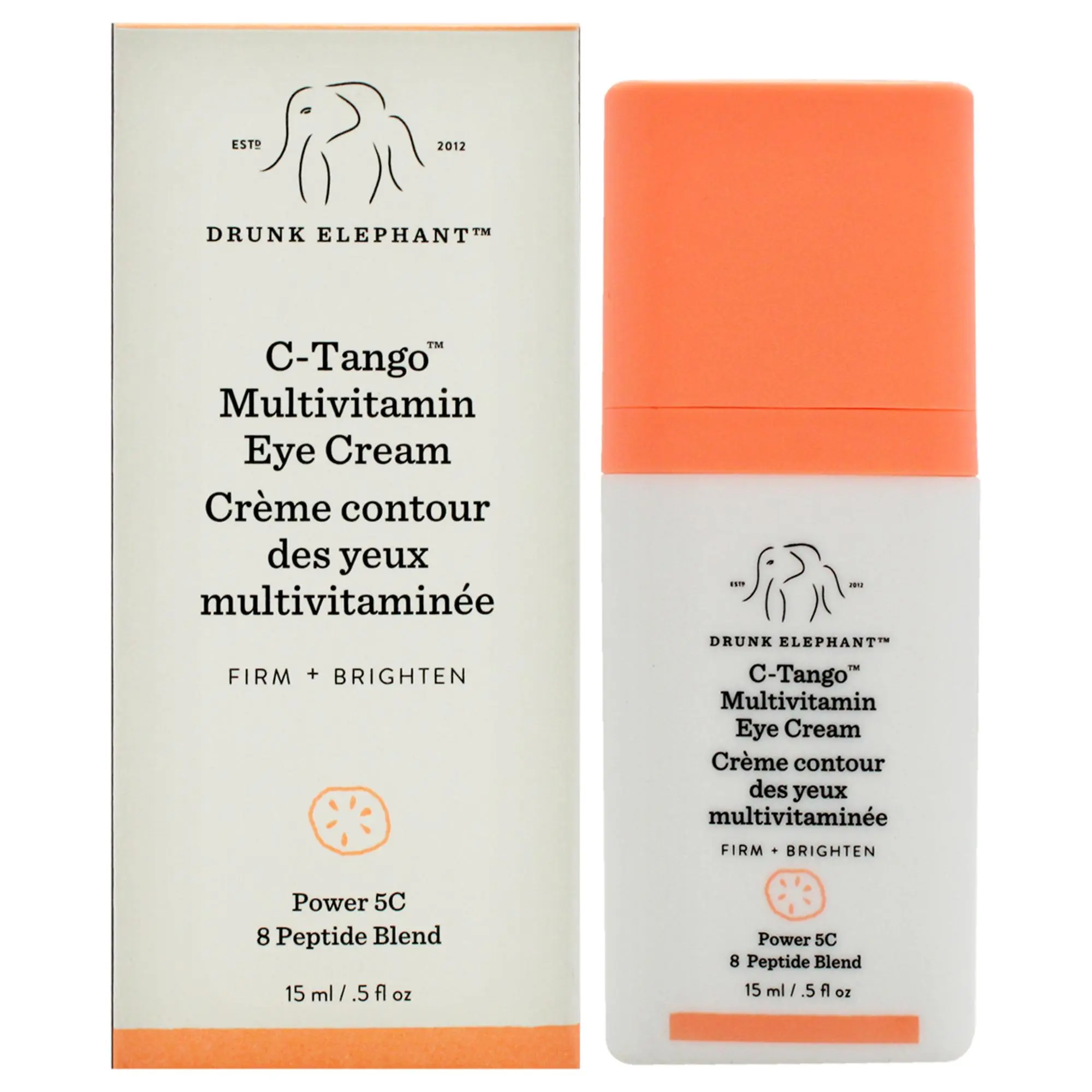 Drunk Elephant C-Tango Multivitamin Eye Cream for Female Adults, Daily Eye Care, 0.5 oz Cream, Eyes