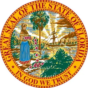 State Of Florida Seal Glossy Poster Picture Banner Print Photo Conversationprints