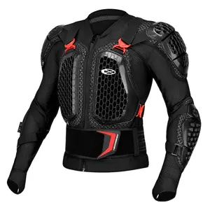 Motorcycle Jacket with Full Body Turtle Armor for Men & Women Off-Road Racing Support Gear Motorbike Armor in Black & Red Colors