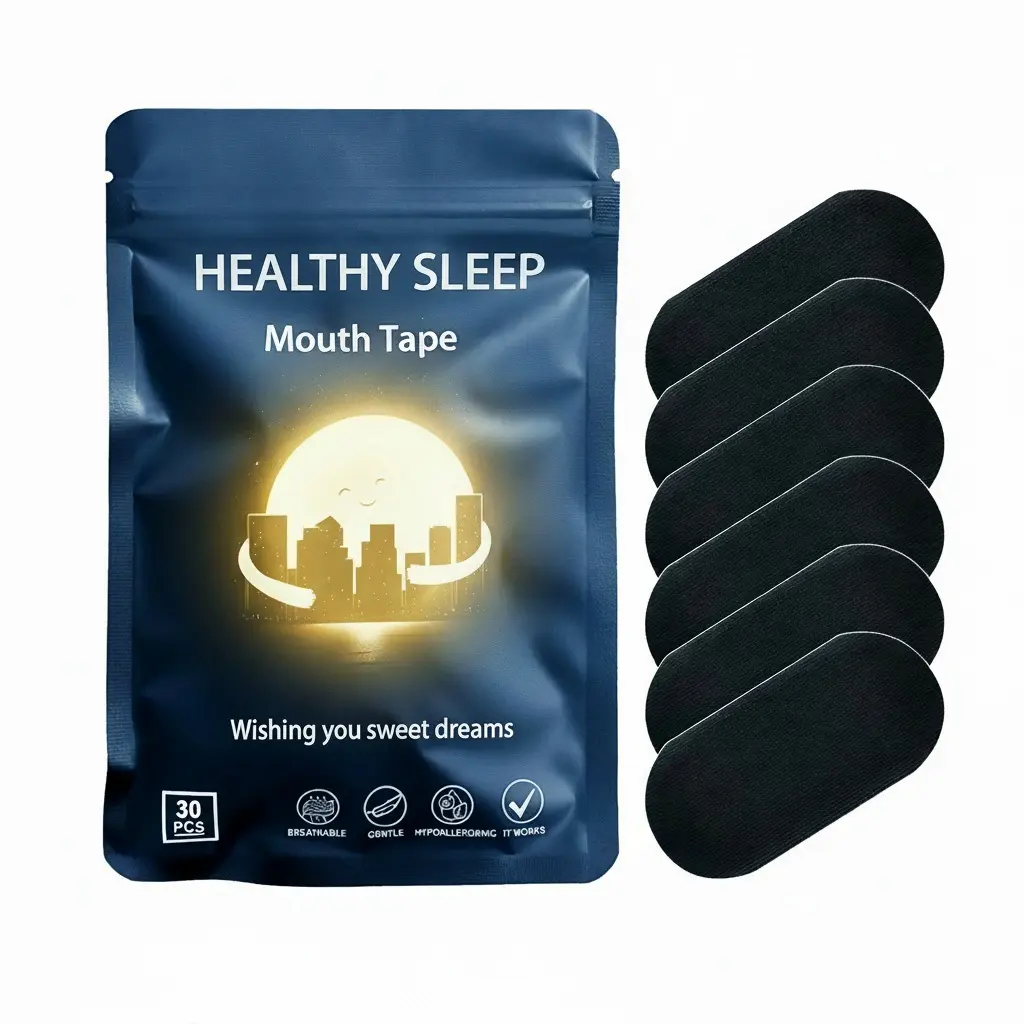 Ultra Breathable Mouth Tape for Sleeping, Gentle Anti-Snoring Strips for Sensitive Skin, Snoring Relief Sleep Aid, Black or Pink, 30-120 Pack