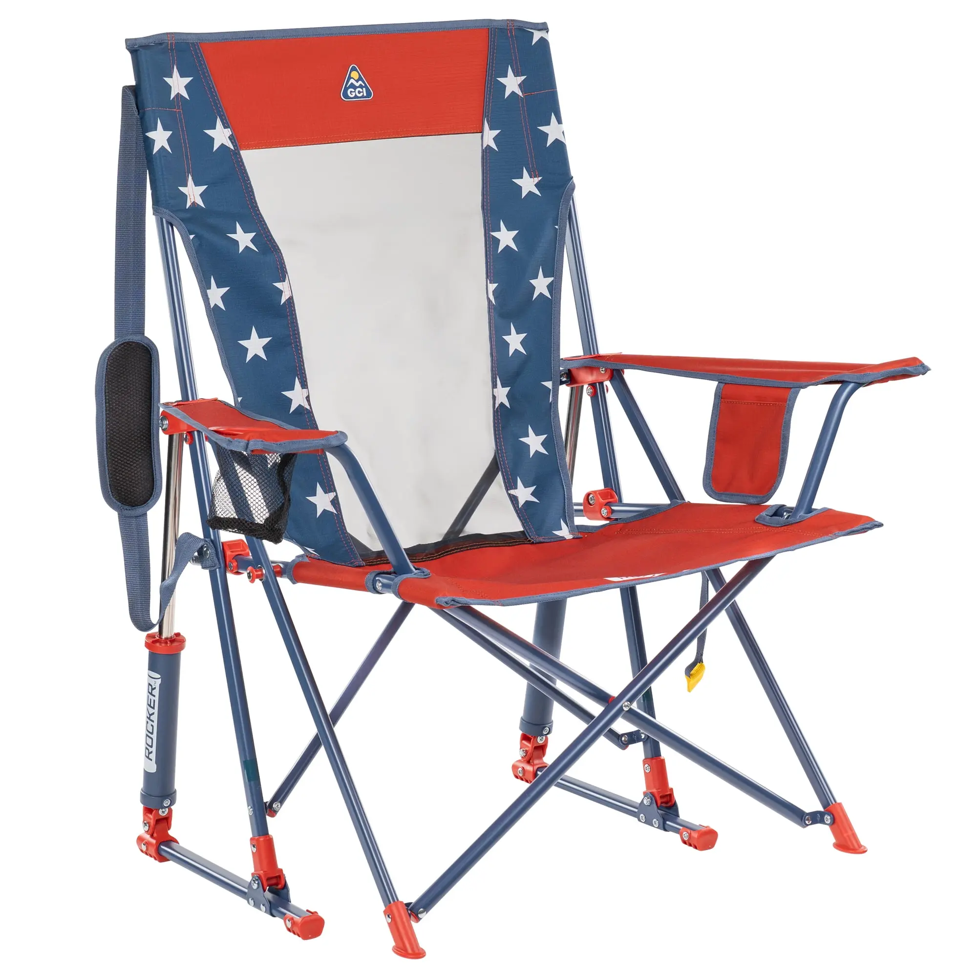 GCI Outdoor Comfort Pro Rocker Foldable Rocking Camp Chair with Solid Backrest
