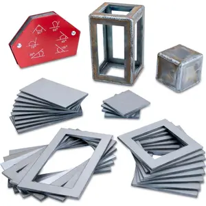 Welding Coupons, Welding Practice Kit, Made Of 11 Gauge Premium Mild Steel,3*3" 3*5", With Welding Magnet Suitable For Beginners, Welding Plate Kit For MIG, TIG Stick, Arc, Gas And Brazing