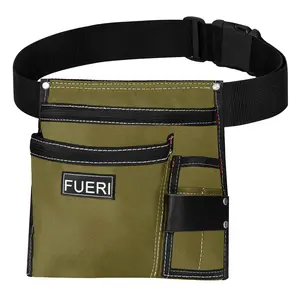 FUERI Single Side Tool Belt for Men | Nylon 10-Pocket Tool Pouch with Adjustable Support Belt for Custom Fit | Durable, Comfortable for Tradesmen | Add to Cart | Buy Now