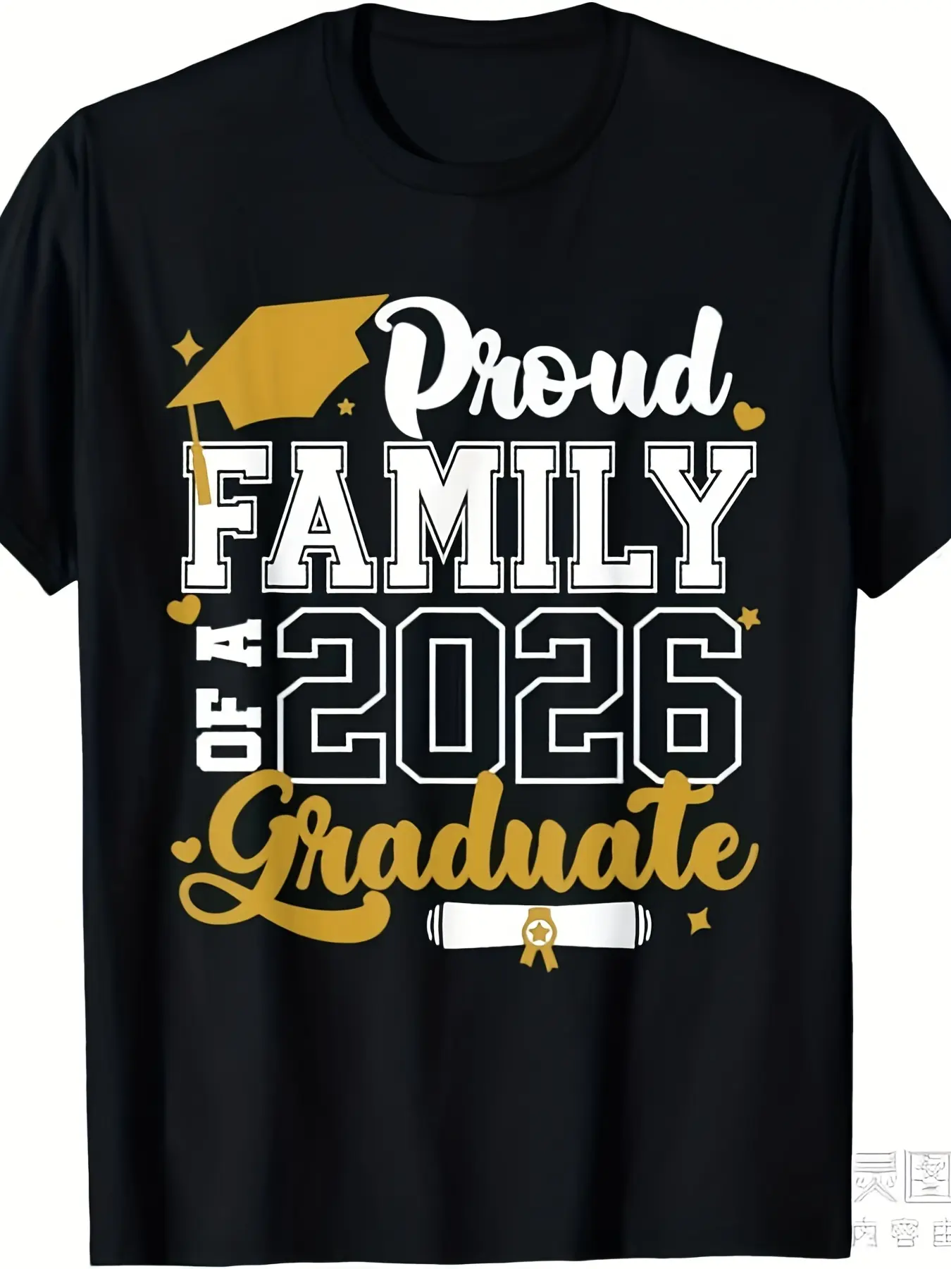 Proud Family of A 2026 Graduate Senior 2026 Class T-Shirt Same Style for Men And Women 2025 Summer Short-Sleeved Printed T-Shirt Pure 220G