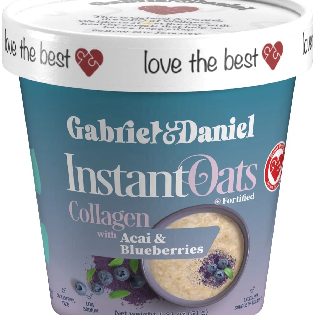 Gabriel & Daniel açaí, blueberries and collagen gluten free, organic ...