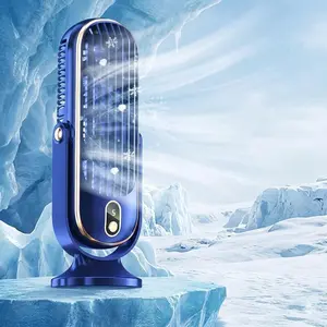 Desktop Electric Fan Rechargeable Portable Home Air Conditioning Fan 5-Speed 720° Swivel Outdoor Camping Air Cooler Table Fans with 4000mAh Battery & Turbo Technology