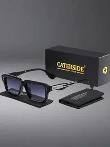 CATERSIDE One Pair With Packaging Classic Elegant Square Frame Glasses Metal Details Unisex Street Style Music Festival Cycling Driving Street Photography Prop
