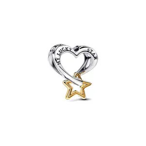 Pandora Moments Lucky Star & Heart Charm 763513C00