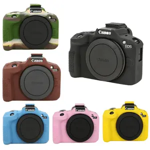 Litchi Pattern R50 Soft Silicone Case Armor Camera Body Cover For Canon EOS R50 EOSR50 Digital Camera Skin