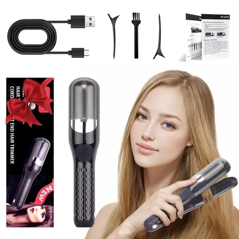 Original Cordless Split End Trimmer - Battery-Powered US Type Hair Styling Tool, Easier, Faster and Safer for Damaged, Dry, Brittle Hair to Snip Ends, Trim Tips