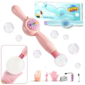 Elastic Bubbles Fog Wand, Fog Bubbles Machine for Kids, Science Experiment Kit for Kids, Birthday Gifts for Girl Boy, Bubbles Blower with Lights and Music