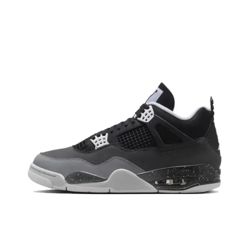 Nike Air Jordan 4 Retro 'Fear' 2024 Men's Athletic Basketball Sports Shoes, Trainer for Daily Casual Walking Fashion Footwear, Walking Shoes, Black/White/Anthracite/Black/Pure Platinum