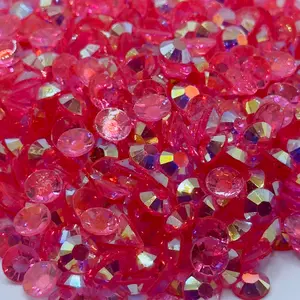 Stoned Crazy's Best Rose AB Transparent Resin Rhinestones