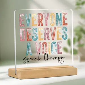 Mental Health Decor Acrylic Desktop Sign for Speech Therapy, Essential Therapy Office and Classroom Decoration, Perfect Speech Therapy Gift, Acrylic Plaque Decor, Acrylic Signage Plaque