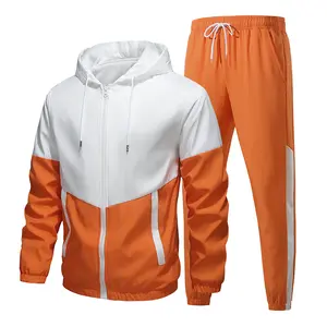 Men's Spring Autumn Outfit Jacket & PantsCasual Fashion Sports Hooded Jacket &Jogger Pants