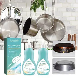 Pot Cleaner, Magic Gel Cleaner for Kitchen Pots and Pans, Gel Cleaner for Cookware Bottom, Black Pot Bottom Cleaning Gel, Cleaner for Bottom of Pots and Pans (2 Pcs)