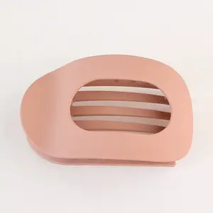 2025 Elegant Hair Clips New 4-Piece Set Acrylic Flat Round Hair Clips Strong Grip Teeth Bendable Comfortable Curved Hair Clips Suitable for Daily and Holiday Wear strong hold claw clip