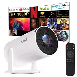 Support portable projector XBJ Portable Projector HAY300 Pro, Android 11, Dual WiFi6, Allwinner H713,BT5.4, 1080P 1280*720P projector, multifunctional home theater and outdoor projector, 2025 upgraded version - Audio and screen, best gift choice bluetooth
