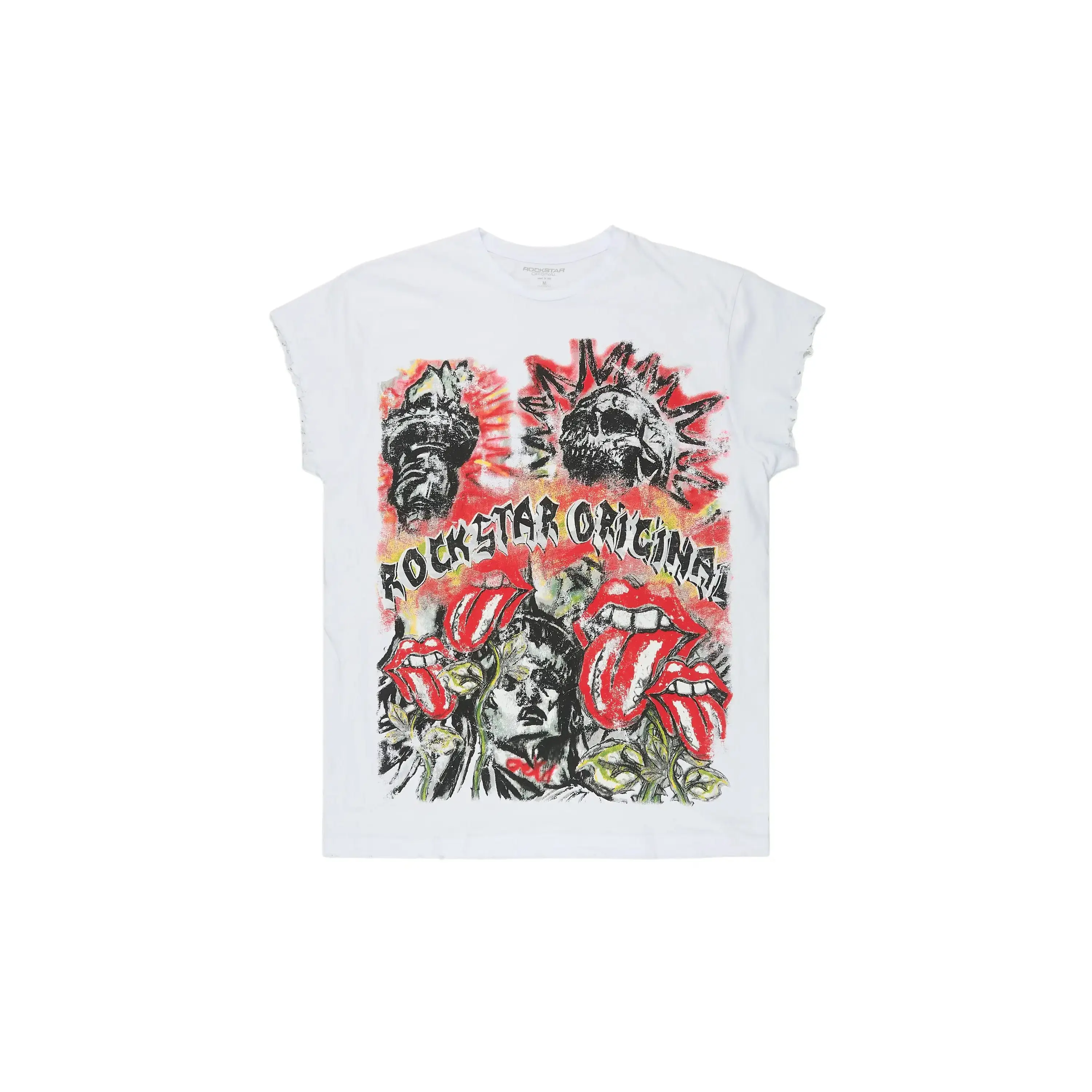 Falon White Cut off Tee