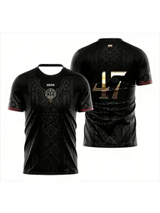 Omerta47 Ensemble Moroccan Hip Hop Interface Clothing Y2k Sports Men's and Women's Fitness Fashion T-shirt