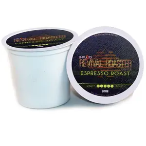 InfuSio Espresso Roast (Dark Roast Coffee) Revival Roaster K Cups 96 Count