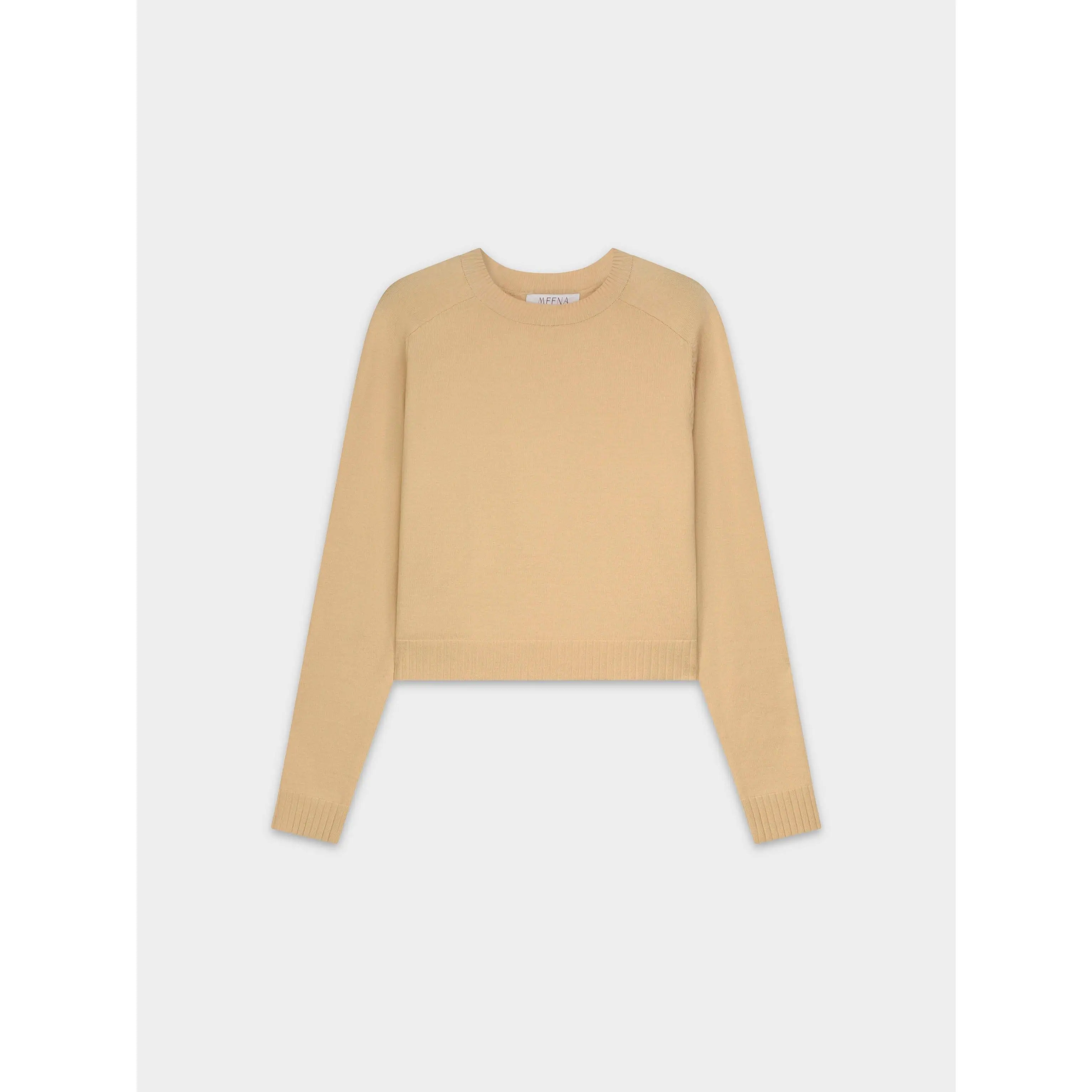 RIBBED BAND SWEATER-TAN RIBBED BAND SWEATER-TAN