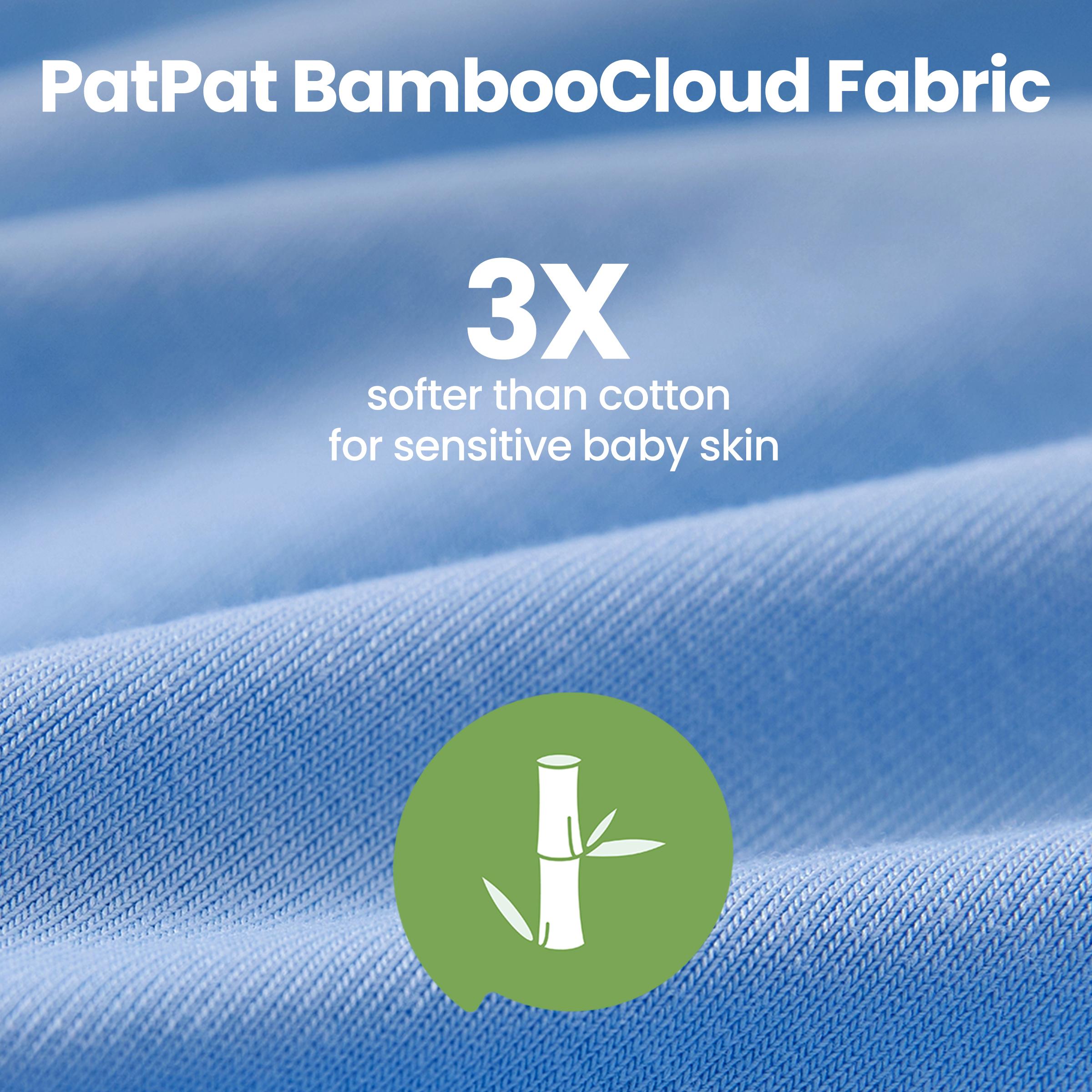 PATPAT Baby Footie Romper, Viscose from Bamboo, Long Sleeve, 2-Way Zipper, Fold-Over Mittens, Cuffs & Anti-Slip Grips Toddler Outfit Baby Clothing，SprIngGIowUp ,RefreshedLook