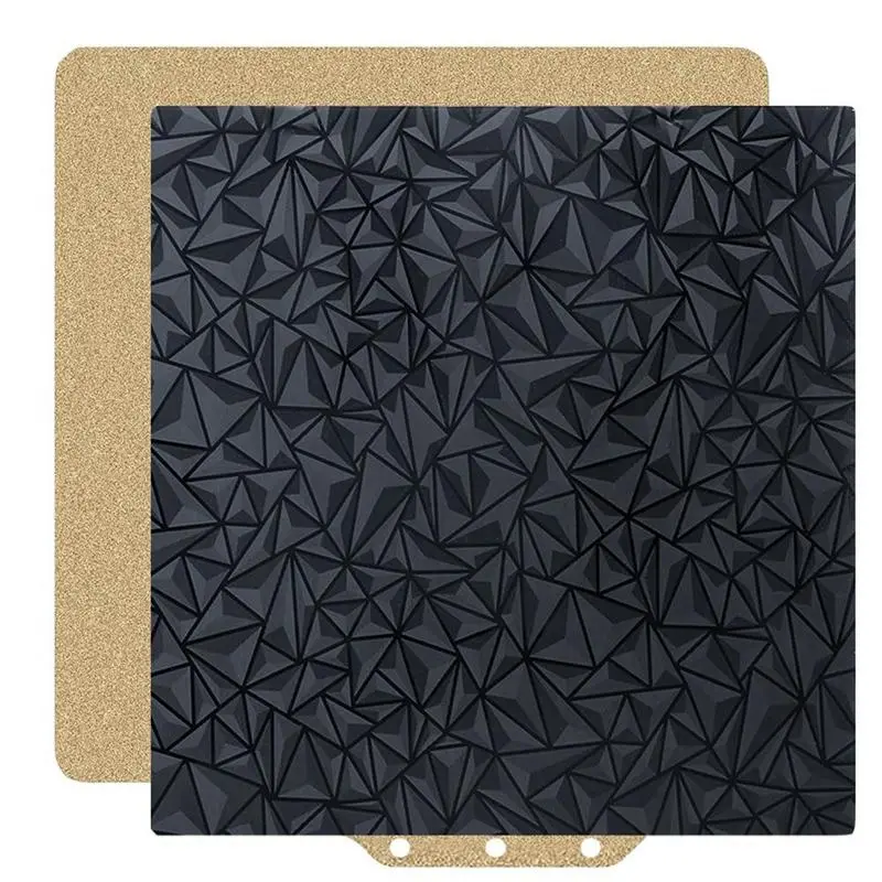 Adventurer 5M Pro 3D Printing Bed Build Plate - Double-Sided Textured PEI Sheet, Smooth Side PEO Steel Sheet (PEO+PEI) for 3D Printing Applications, Flat Plate