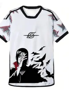 Japanese Anime Naruto 3D Printed Jersey, Quick-drying Training Jersey, Men's Short-sleeved Top, New Hot-selling Item Plus Size