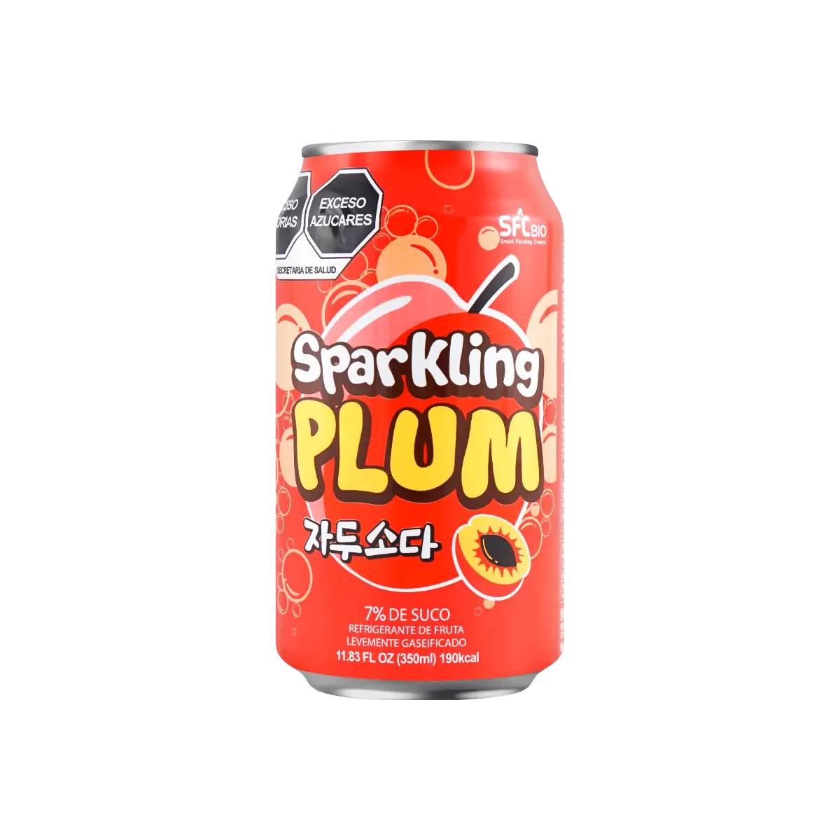 SFC Korean Plum Sparkling Soda Drink, 350ml - Refreshing Carbonated Fruit Beverage