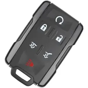 Replacement Smart Keyless Entry Remote Control Key Fob Case Cover for Chevy Chevrolet Tahoe Suburban GMC Yukon M3N-32337100 Car Key Fob Shell (Black-6 Buttons)