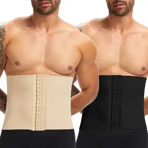 Menswear Waist Trainer Tops for Men Tummy Control Body Shaper Breatheable Stretchy Girdle Band Trimmer Belt Slim-Fitting Sports Fitness Underwear Breathable Shapewear Workout Fabric Compression Plain Beige Lingerie Wetsuit
